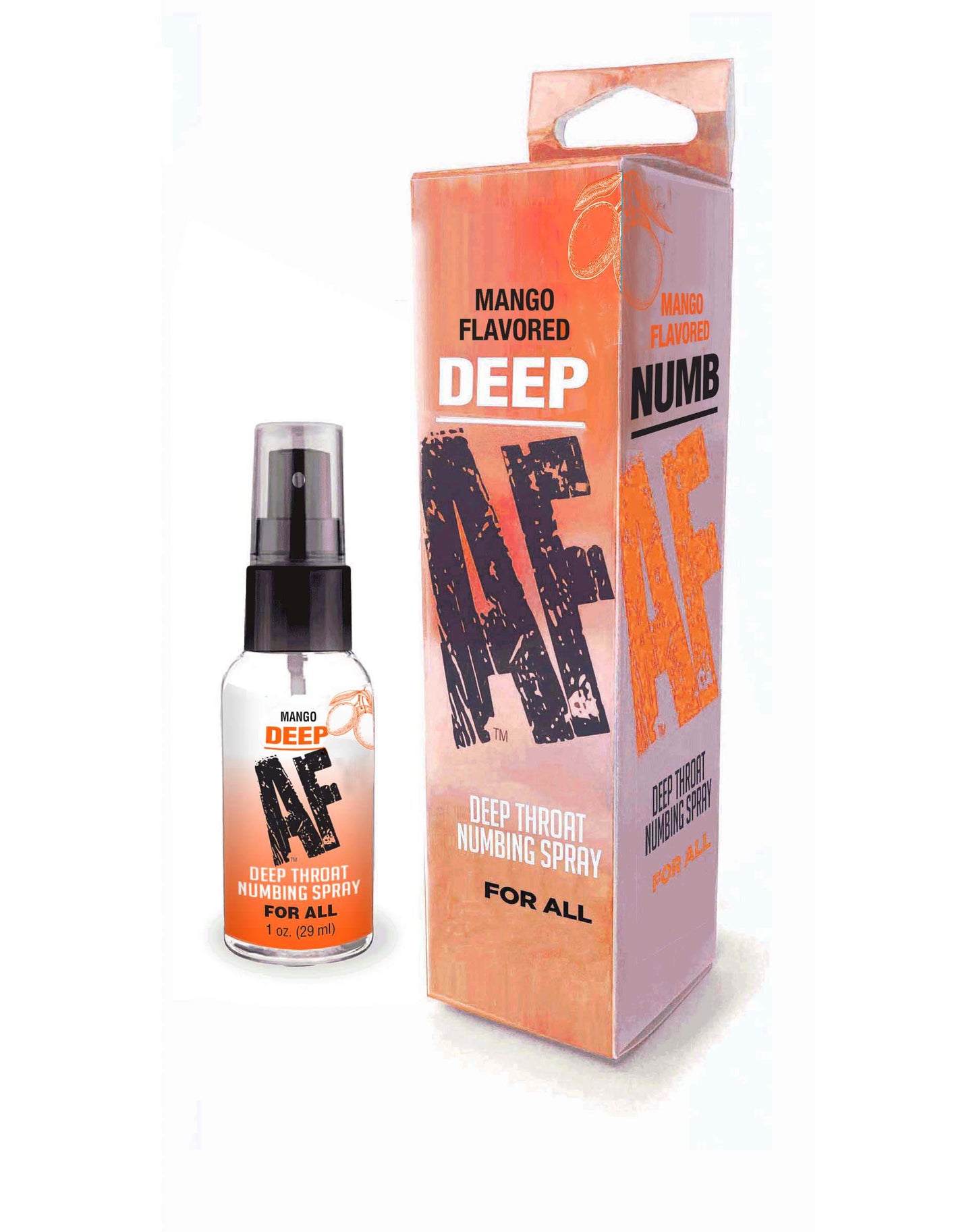 Deep AF  Deep Throat Numbing Spray- Mango, 1oz 🥭