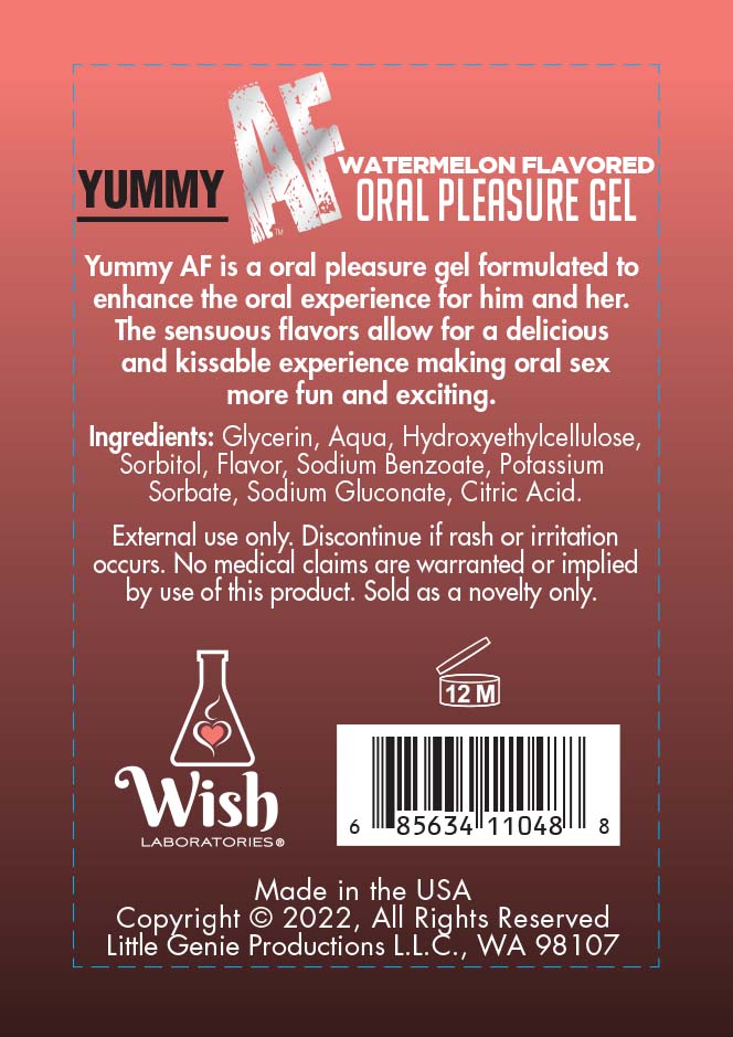 AF- Yummy AF Oral Pleasure Gel-  2.2oz