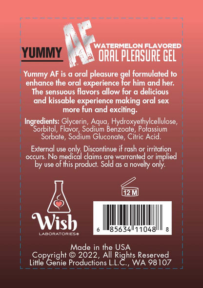 AF- Yummy AF Oral Pleasure Gel-  2.2oz