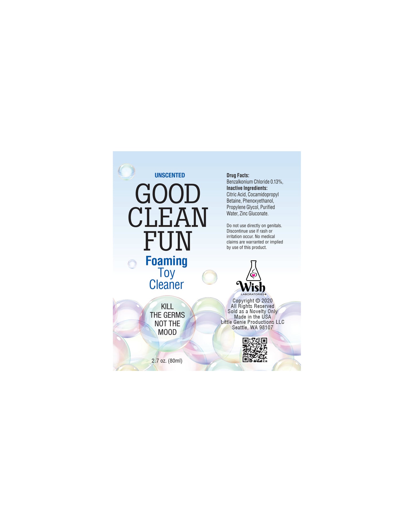 Good Clean Fun  Foaming Toy Cleaner- Unscented 2.7 oz
