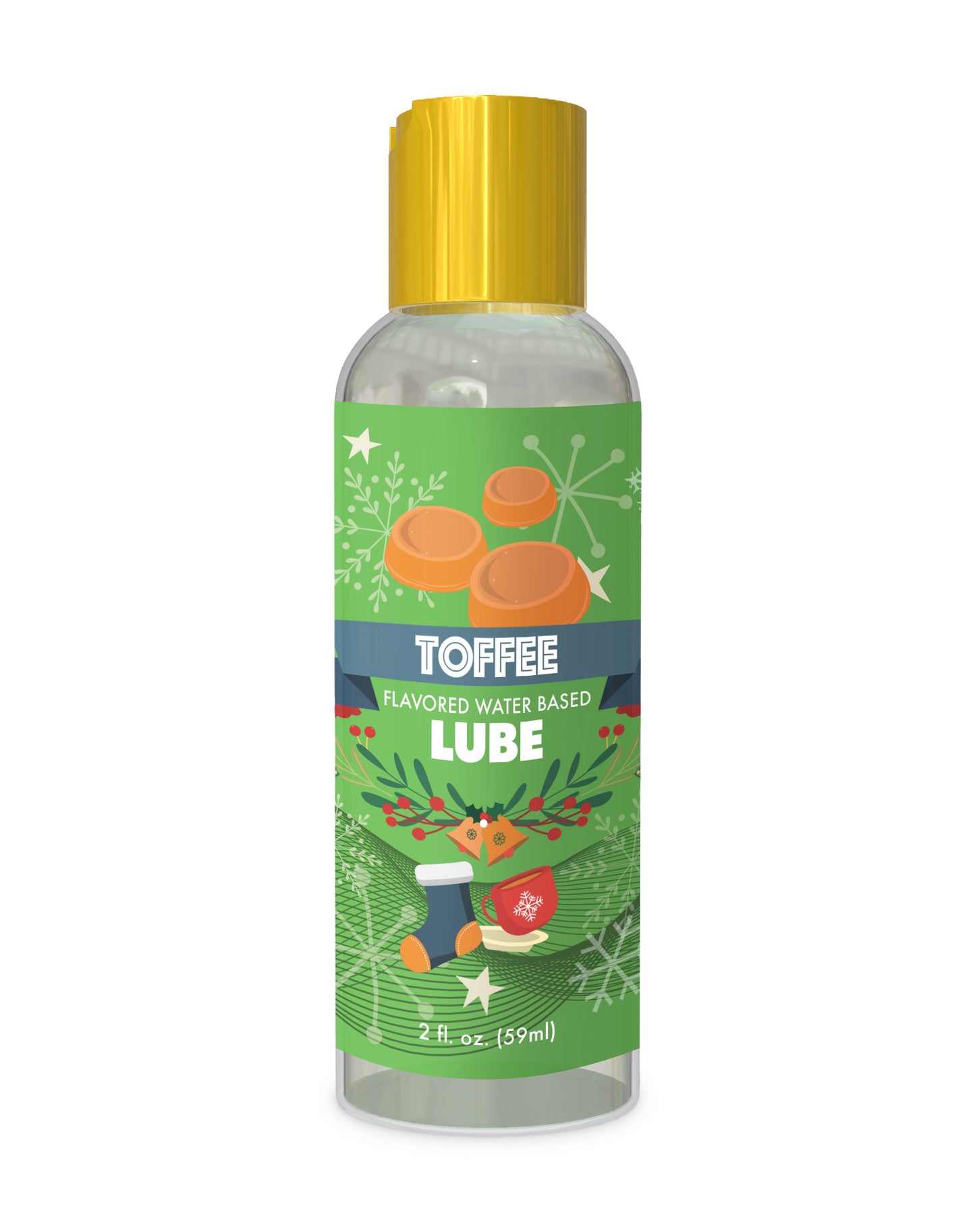 Holiday Lubricant Display of 18,  3 Flavors Toffee, Winterberry & Sweet Snow