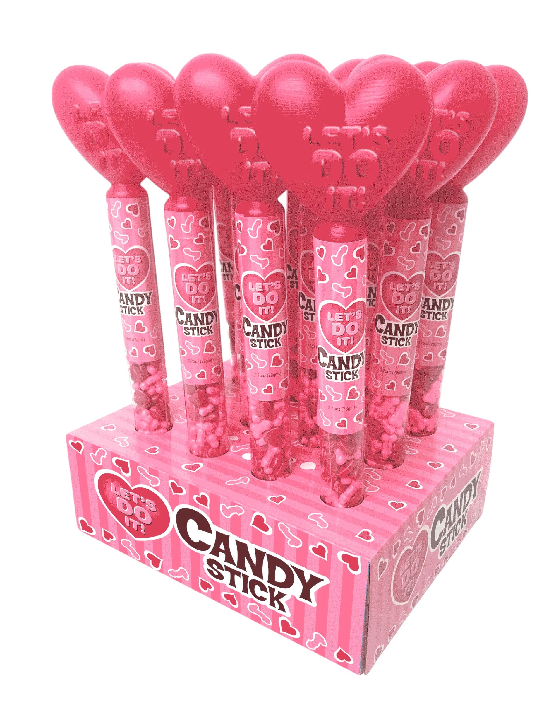 Let's Do it! Valentine Candy Stick Display of 12 – Littlegenie.com