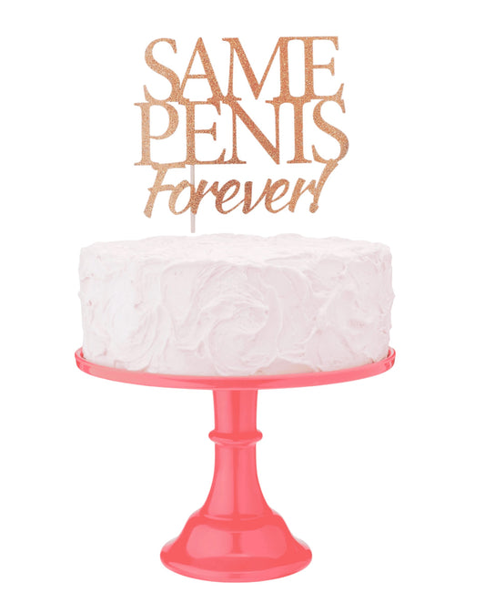 Glitterati Same Penis Forever Cake Topper
