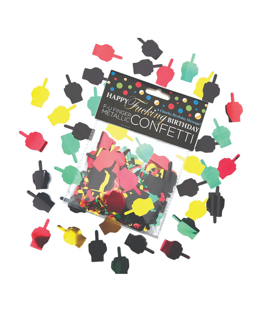 Happy Fucking Birthday FU Finger Confetti