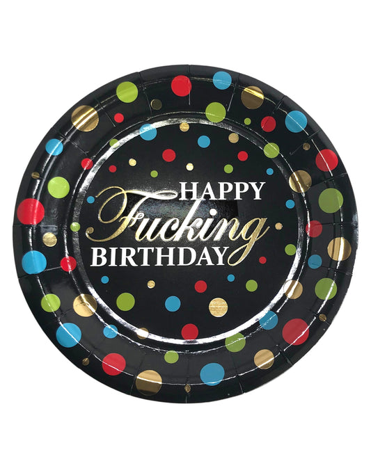 Happy Fucking Birthday Plates