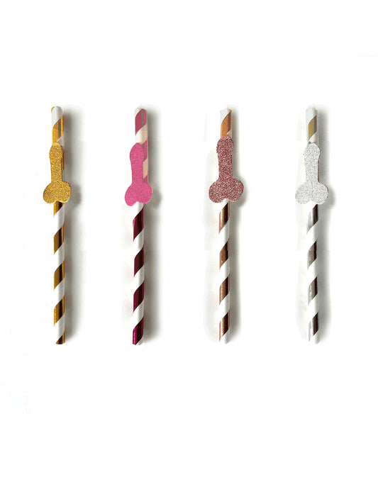 Glitterati Penis Cocktail Straws
