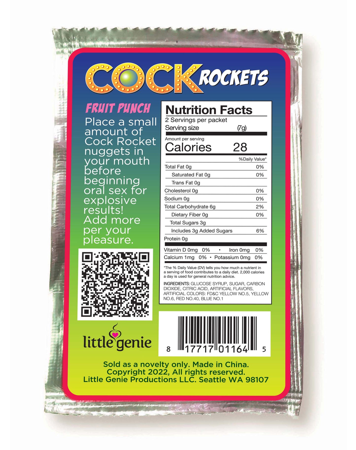 Cock Rockets Oral Sex Candy, Fruit Punch