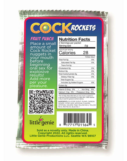Cock Rockets Oral Sex Candy, Fruit Punch
