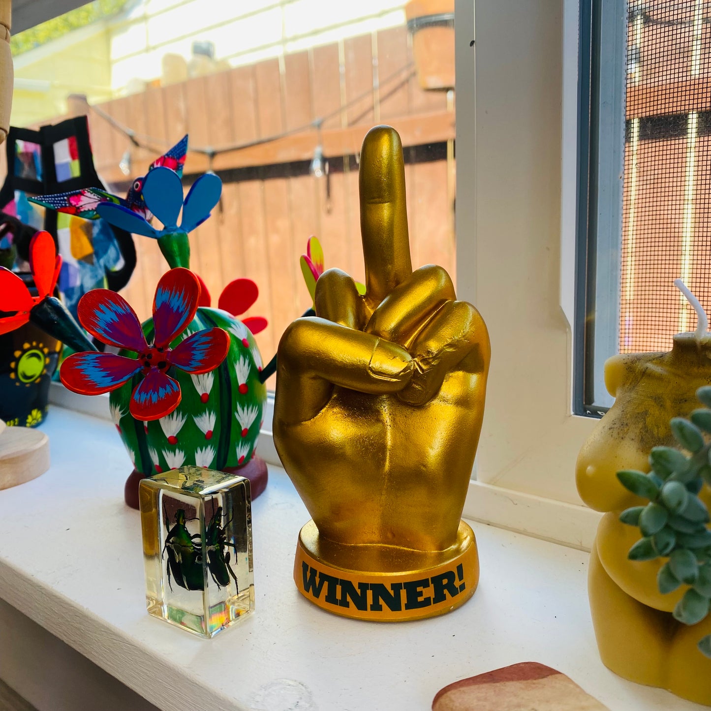 Last Fuck Golden FU Finger Trophy