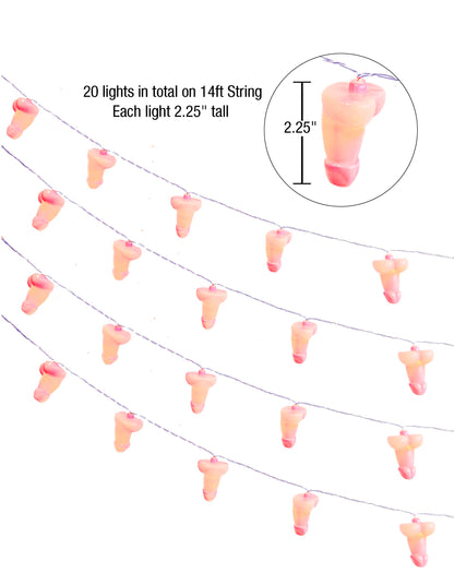 Glitterati Penis String Lights- 20 Lights