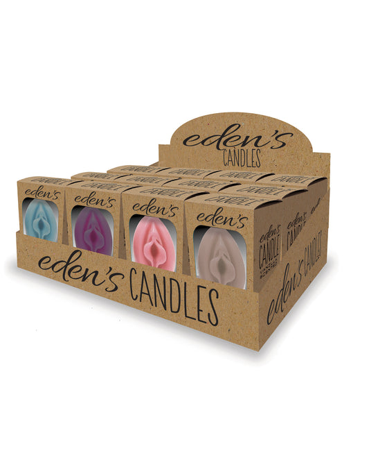 Eden's Candle Vanilla Scented Vagina POP Display of 12 Candles