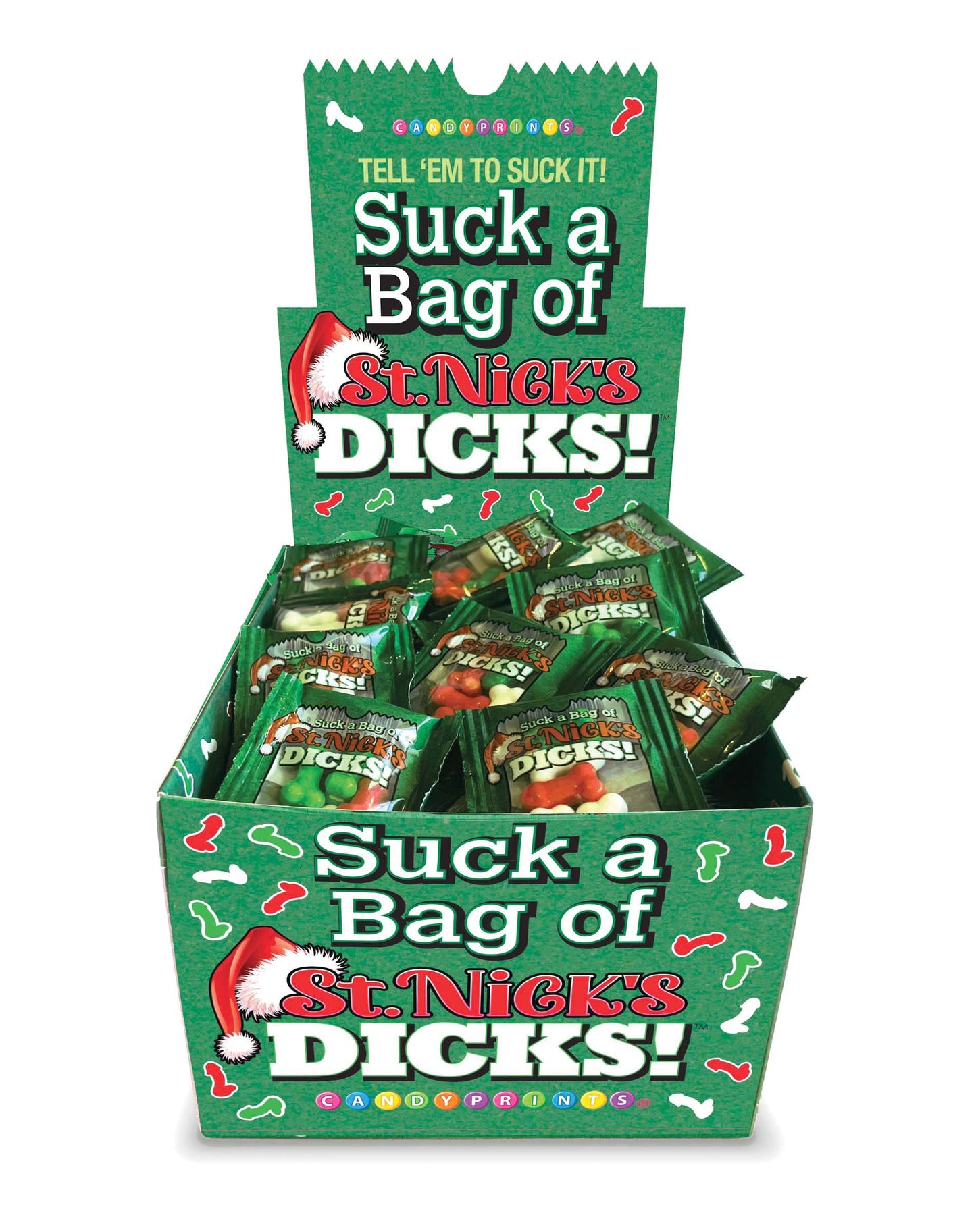Suck a Bag of St. Nicks Dicks- Display of 100