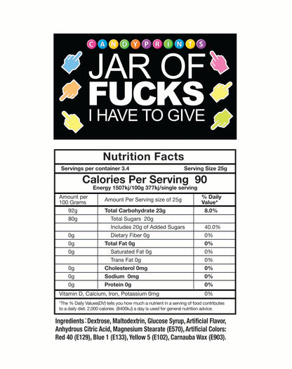 Jar of Fucks I Have to Give- 2lb