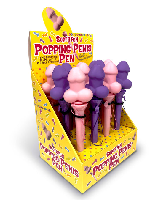 Super Fun Popping Penis Pen Display of 12