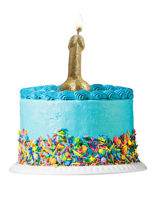 Glitterati Gold Glitter Penis Candle