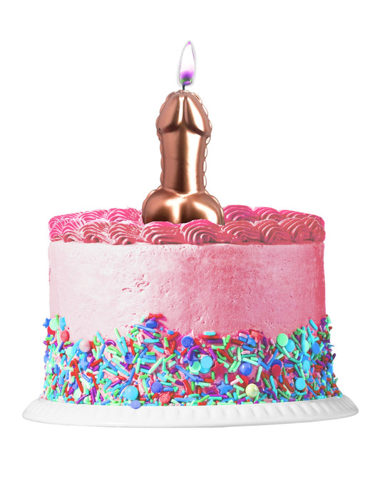 GlitteratiPink Foil Penis Balloon Candle