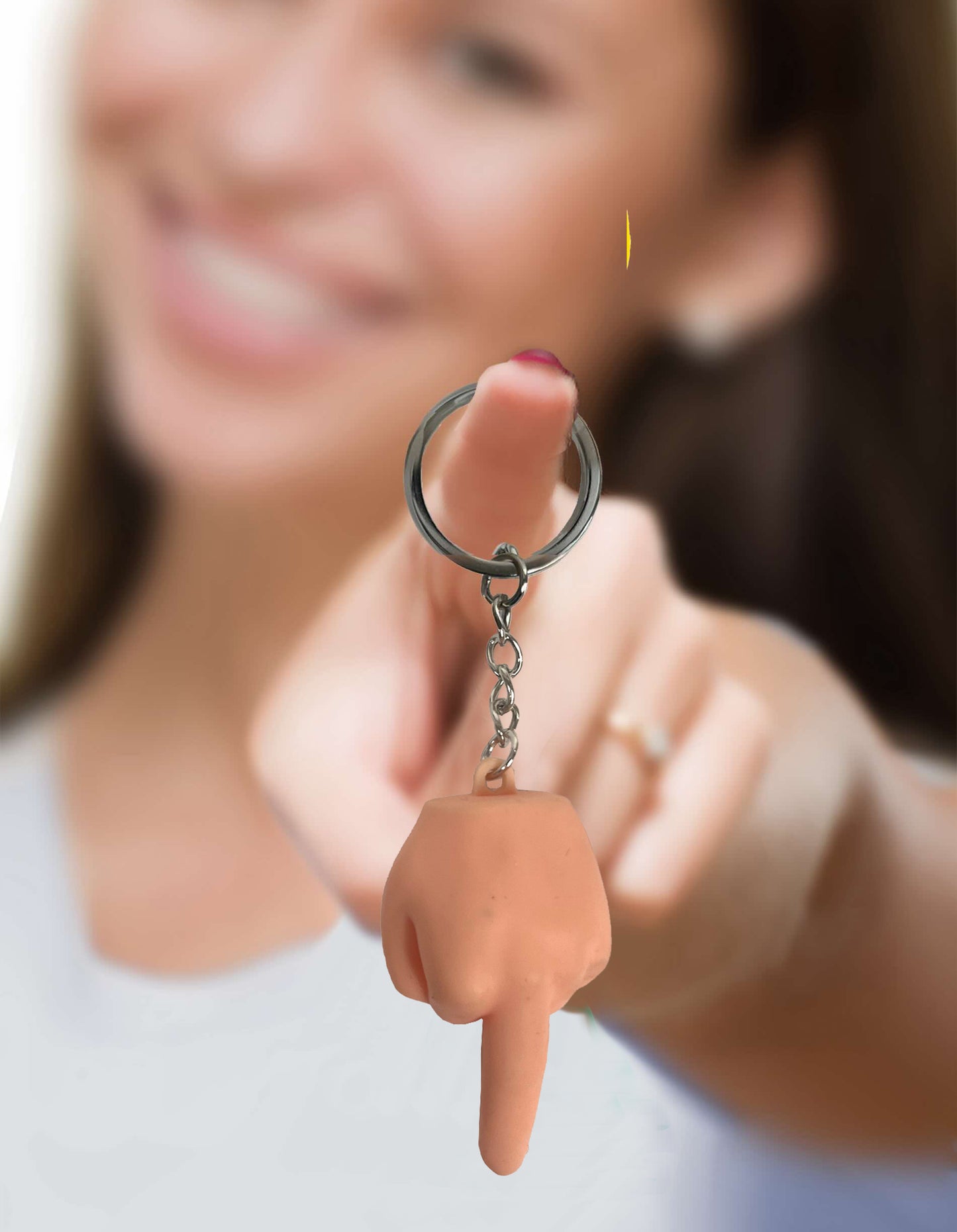 Super Fun Penis Middle Finger Key Chain