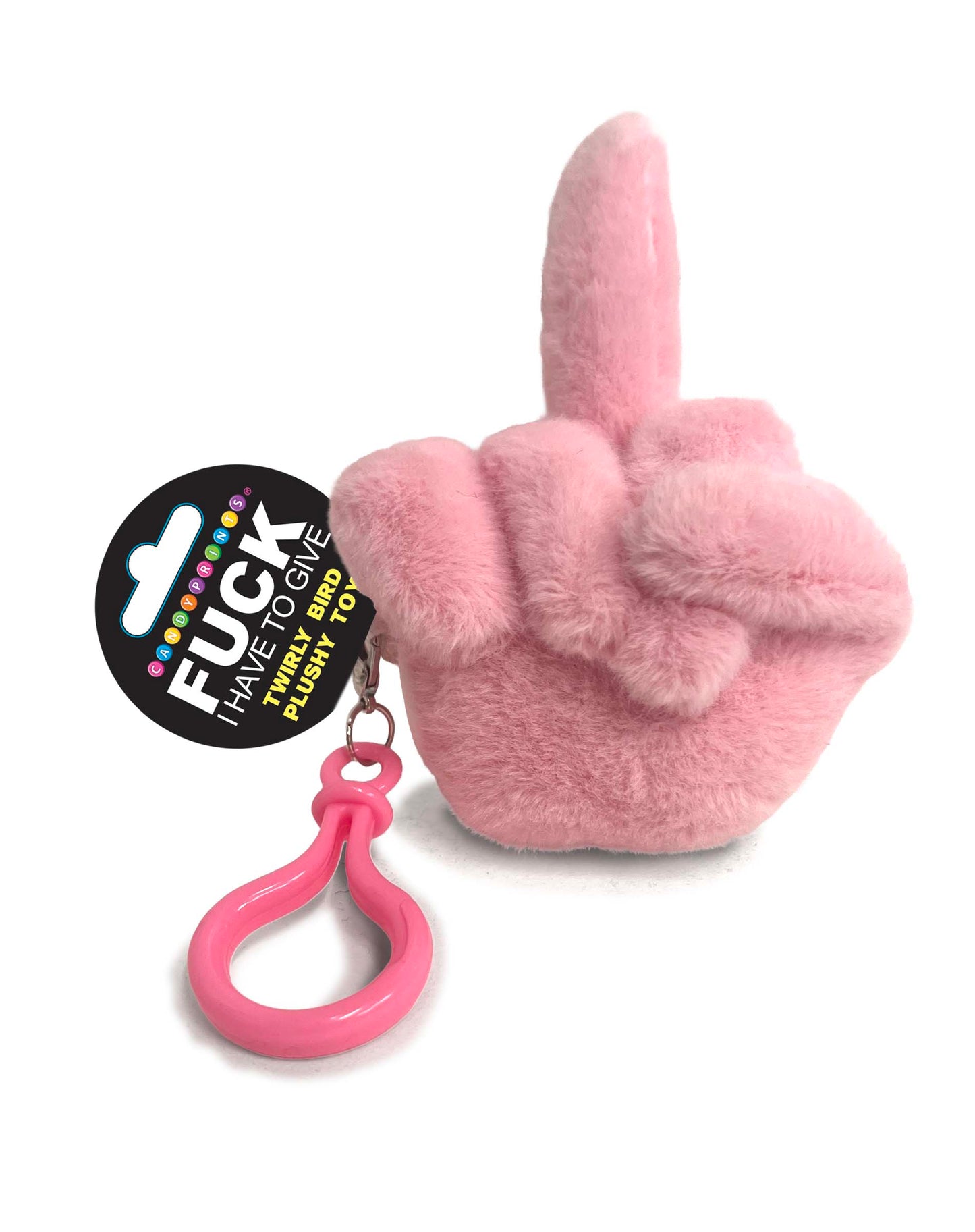 Fucks to Give Twirly Bird Key Chain Charm Plushy- Pink