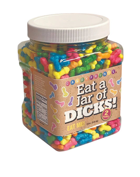 Eat a Jar of Dicks fruit-flavored candy in a 2 lb jar