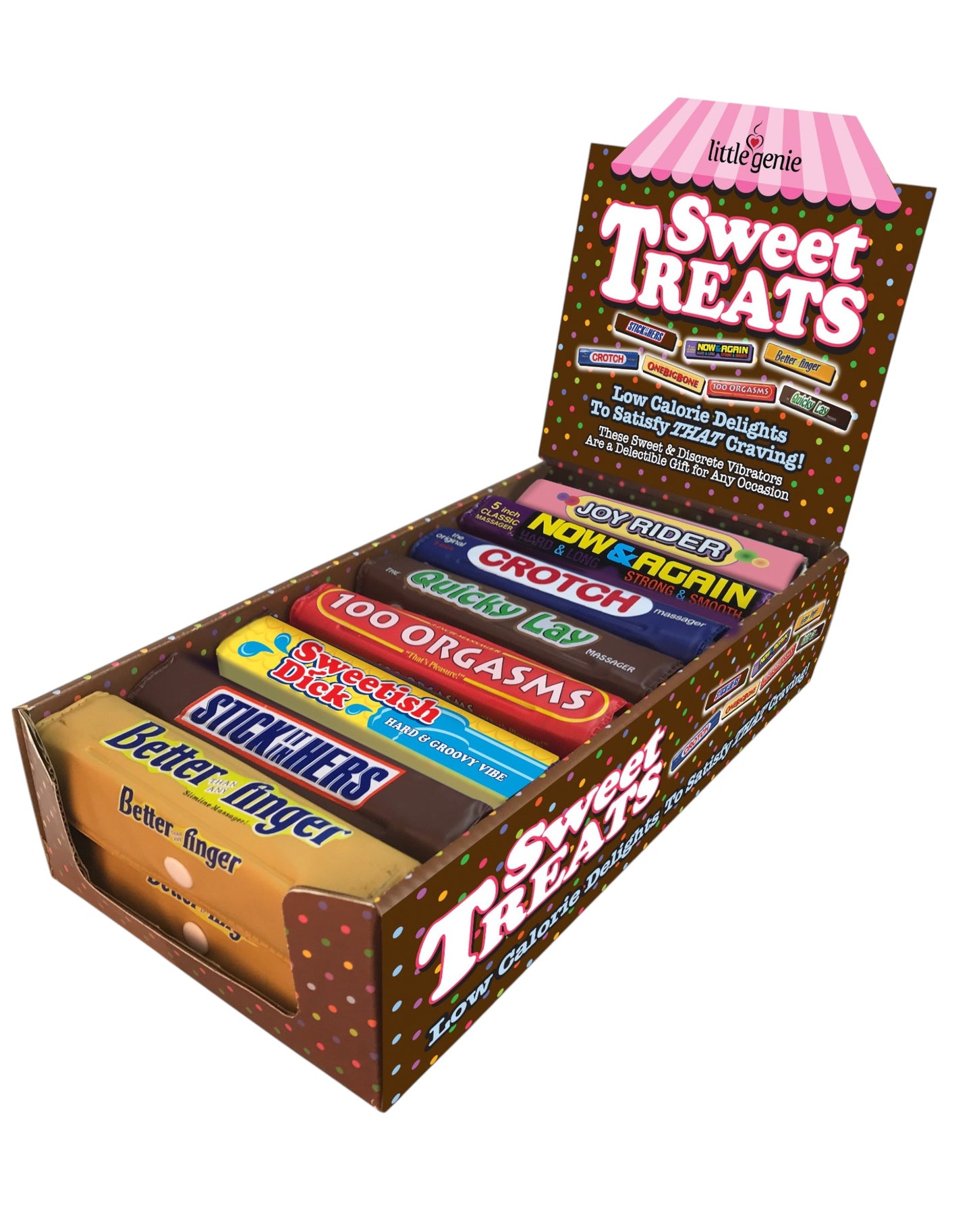 Sweet Treat Novelty Personal Massager Display of 16 pieces