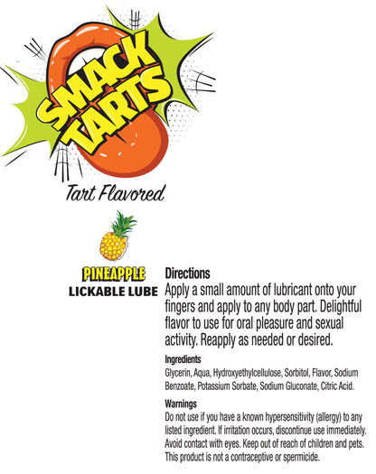 SMACK Tarts Sour Pineapple Lube 3ML Case of 48 🍍