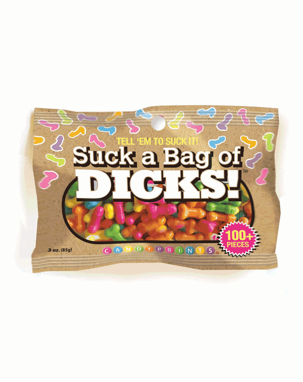 3 oz bag of Suck a Bag of Dicks fruit-flavored penis candy