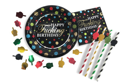 CP.1050 - Happy Fucking Birthday Plates image 1