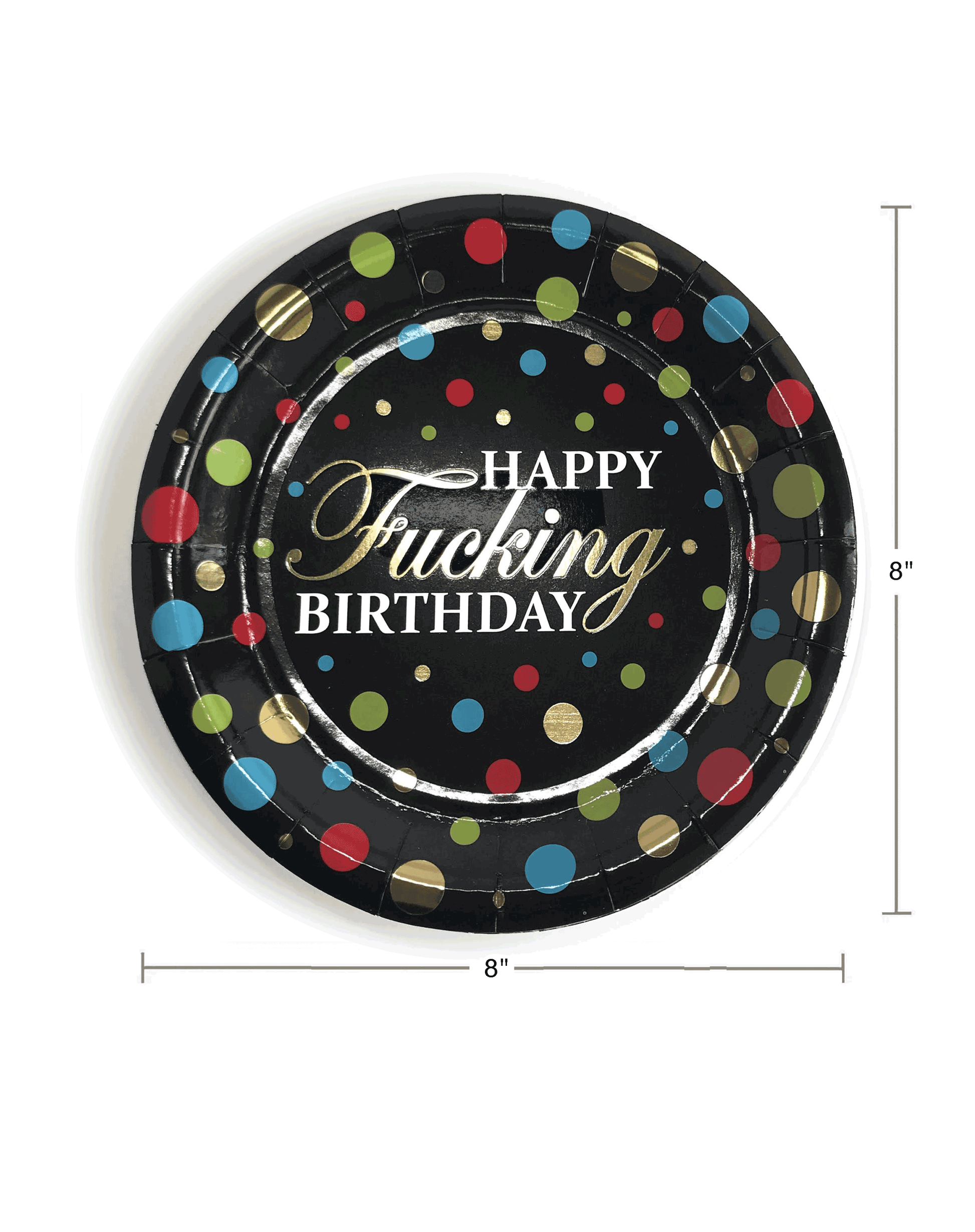 CP.1050 - Happy Fucking Birthday Plates image 3
