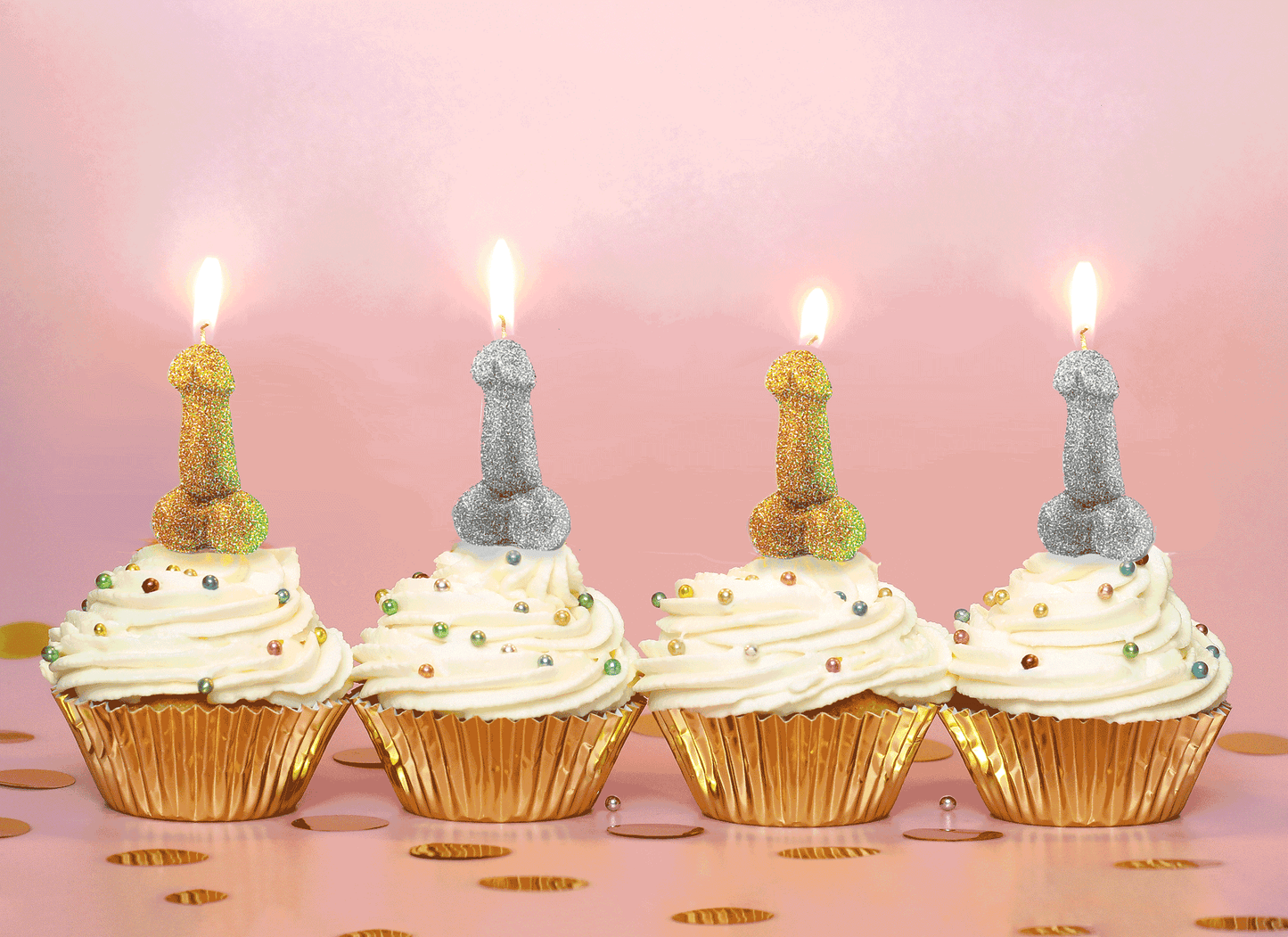 CP.1034 - Glitterati Penis Candle Set image 2