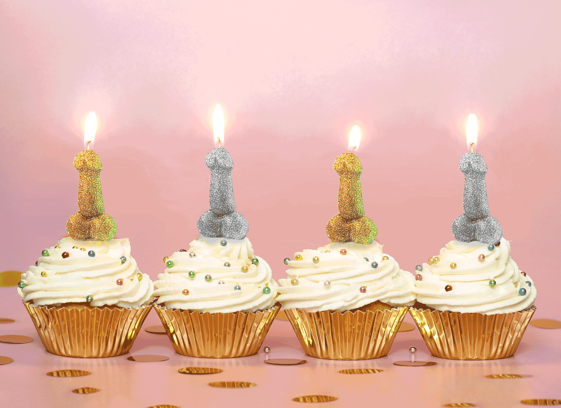 CP.1034 - Glitterati Penis Candle Set image 2