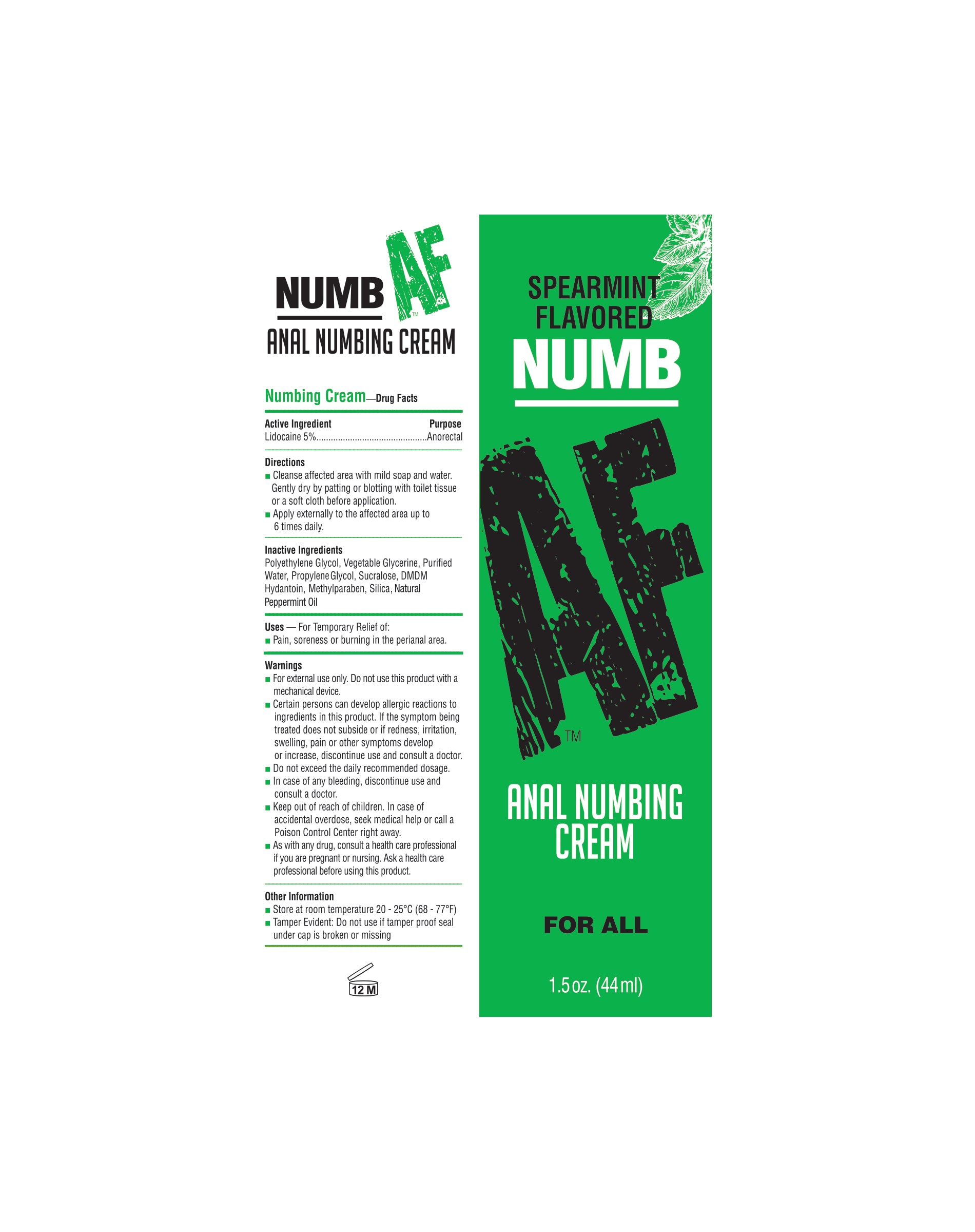 BT.605 - Numb AF Anal Numbing Gel- Mint image 2