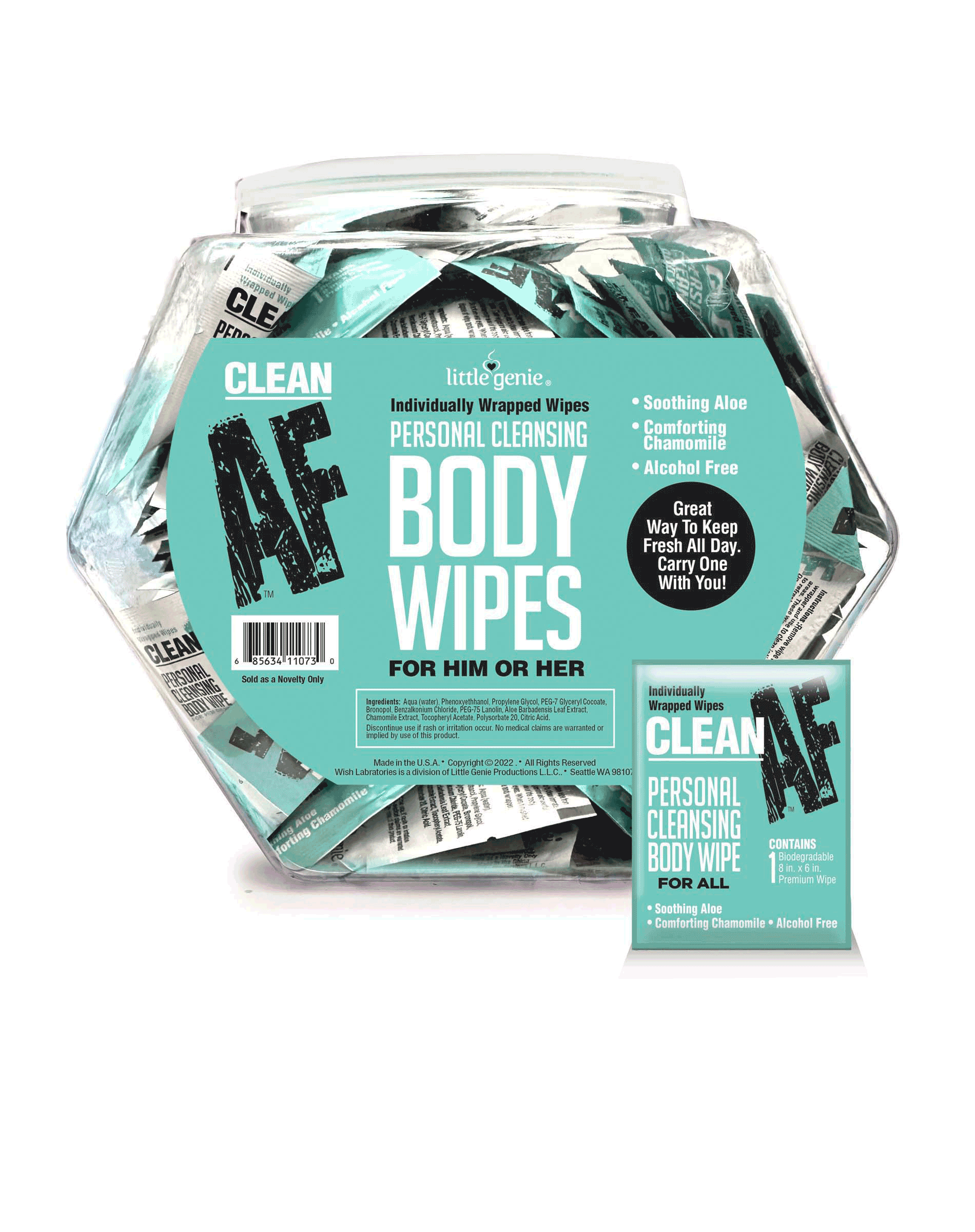 BT.609B - Clean AF Personal Cleansing Wipes POP Display of 96 image 0