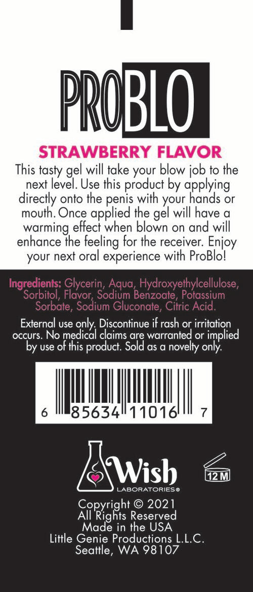 BT.512 - Pro Blo Pleasure Gel- Strawberry image 2