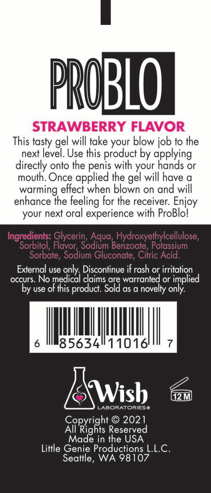 BT.512 - Pro Blo Pleasure Gel- Strawberry image 2