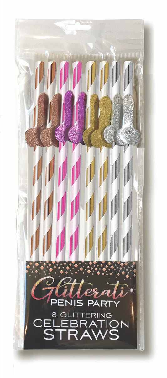 CP.1040 - Glitterati Penis Tall Straws image 1